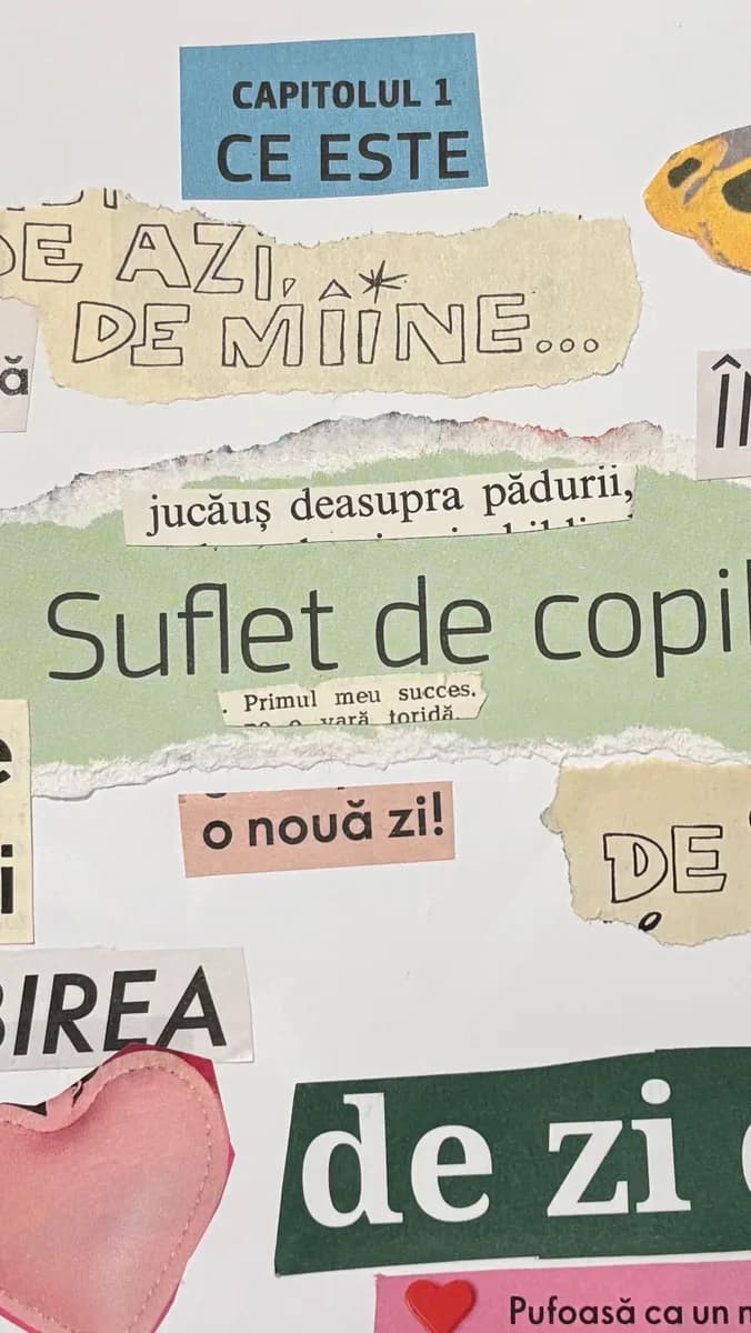 Lucrări de la atelierul de colaj susținut de Paula